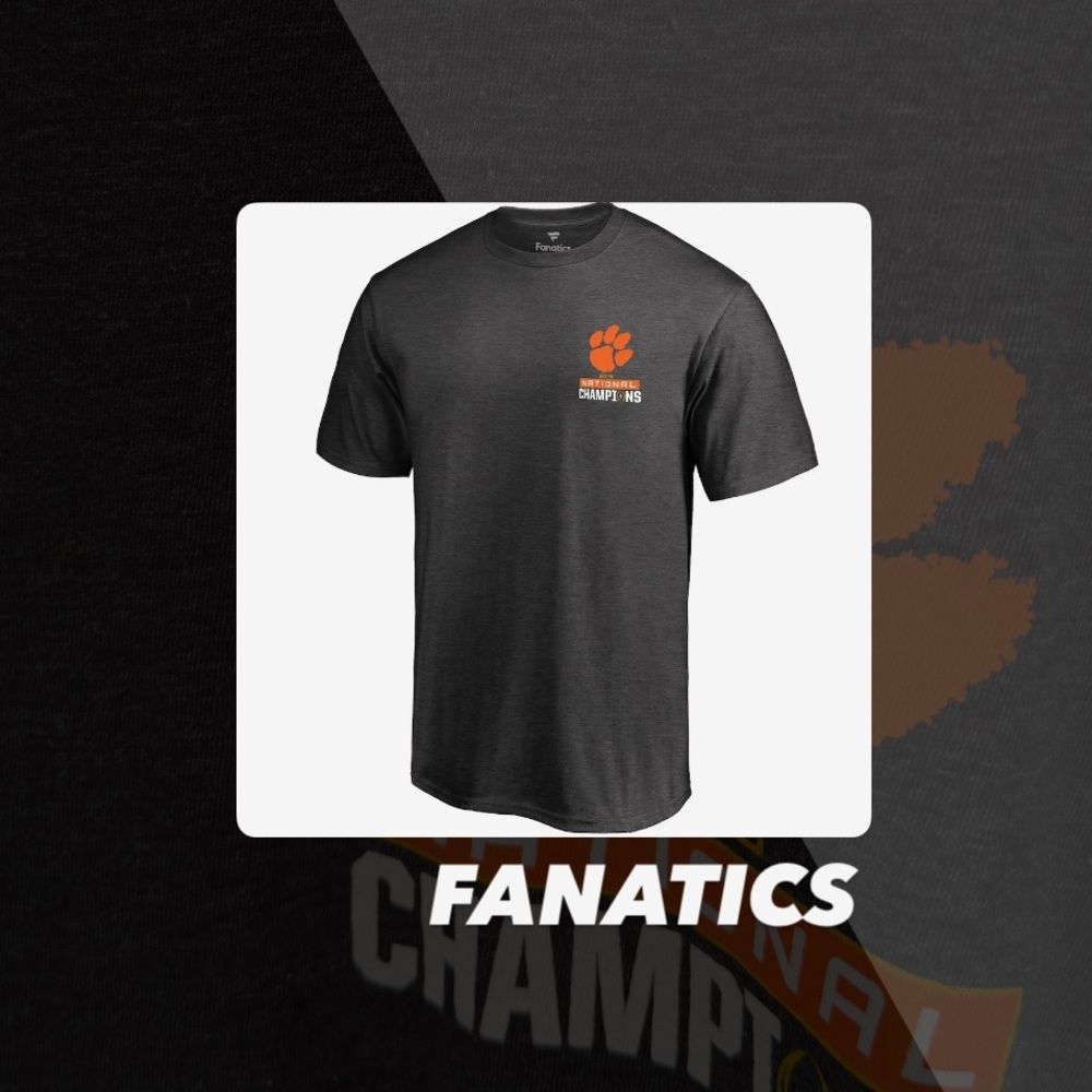 EUC Fanatics Clemson Football Playoff 2016 National Champions Schedule Tee Shirt